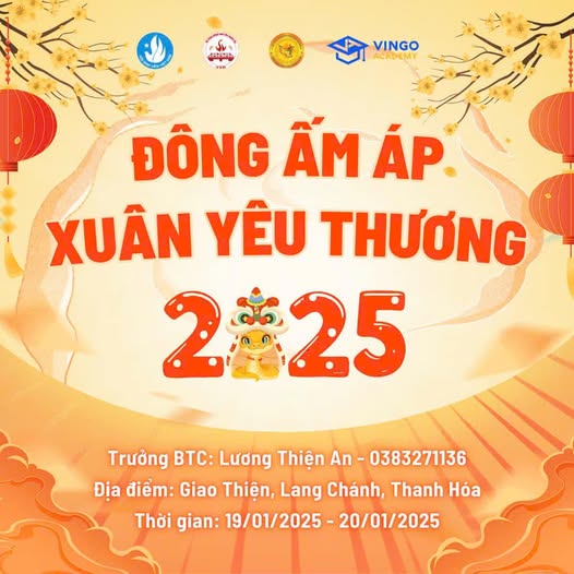 NHÀ TÀI TRỢ VINGO ENGLISH – ĐỒNG HÀNH LAN TỎA YÊU THƯƠNG CÙNG “ĐÔNG ẤM ÁP- XUÂN YÊU THƯƠNG 2025” ĐOÀN THANH NIÊN TRƯỜNG ĐẠI HỌC THUỶ LỢI